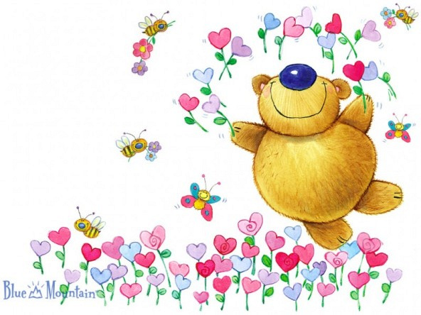 wallpaper_of_lovely_bear_in_flowers