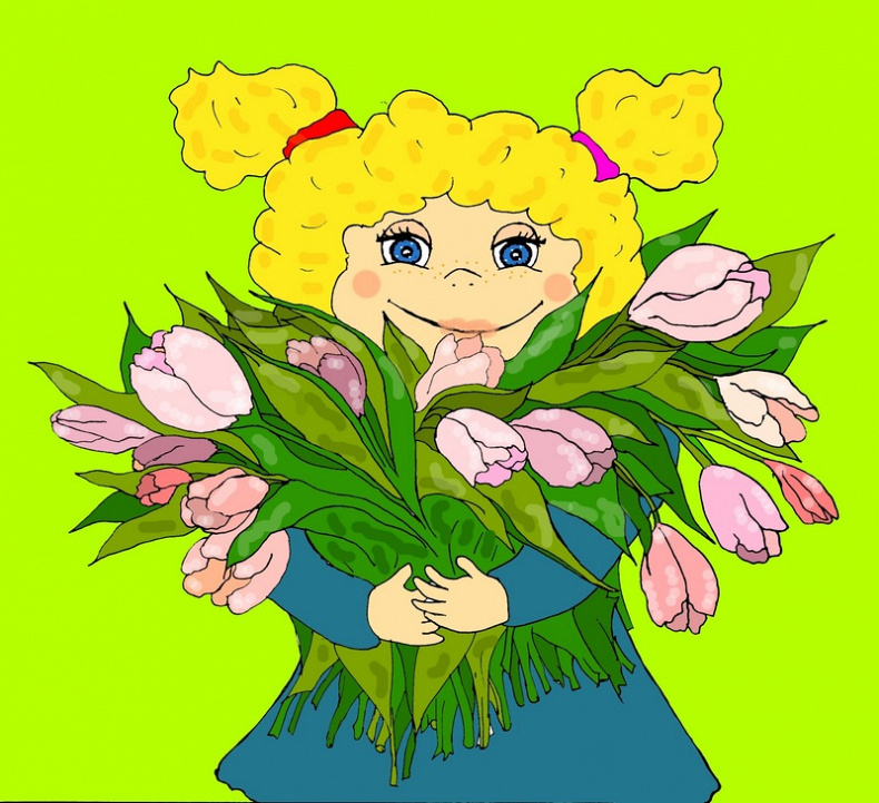 Маша и тюльпаны